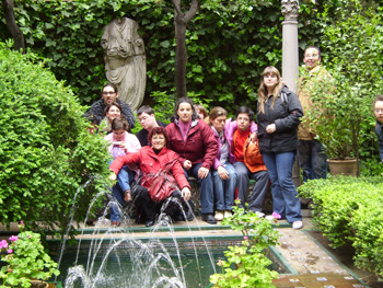 En los jardines de la Casa Museo.